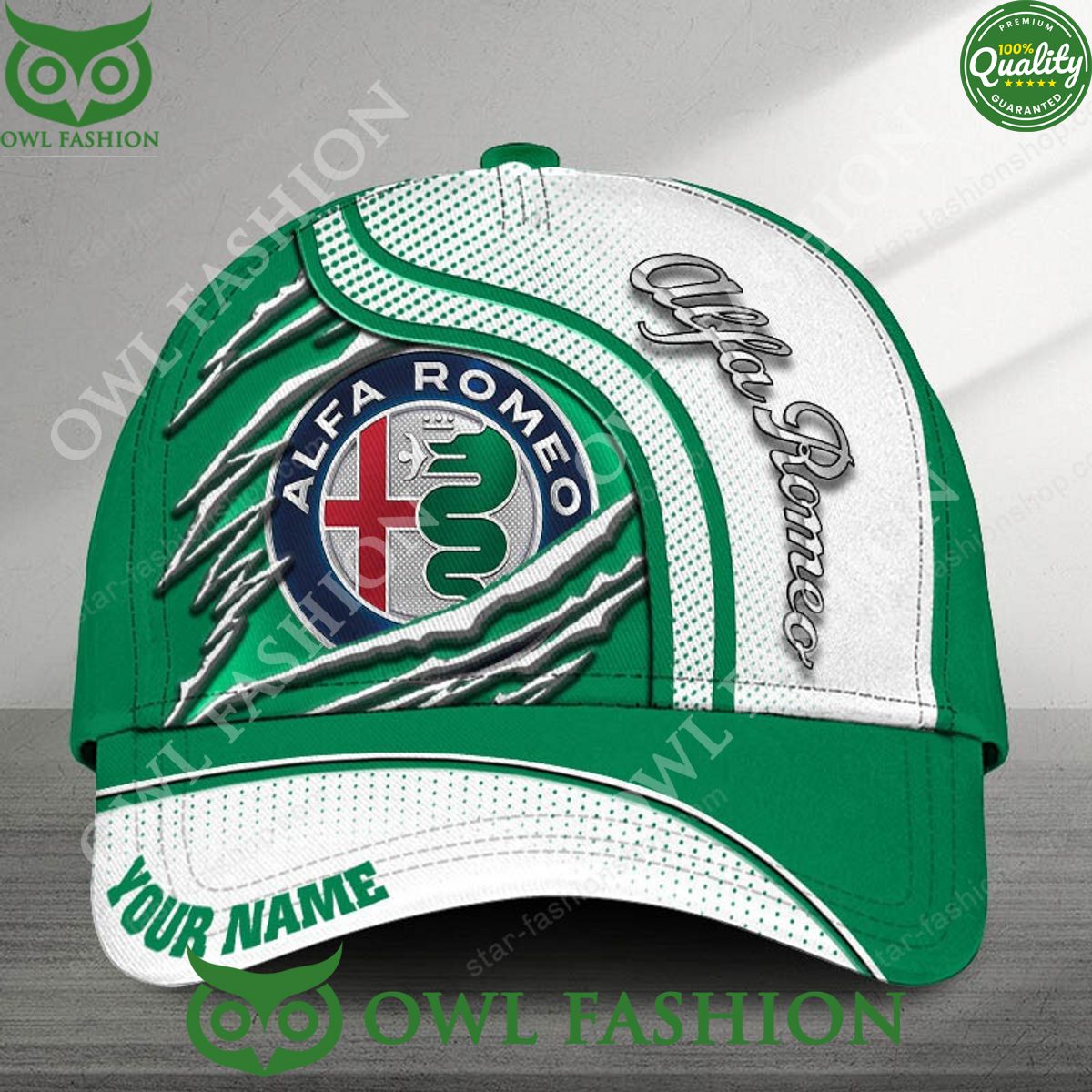 Alfa Romeo Scratches Custom Name Limited Classic Cap - Adult & Kids T-Shirts, Sweatshirts & Hoodies apparel design preview 1