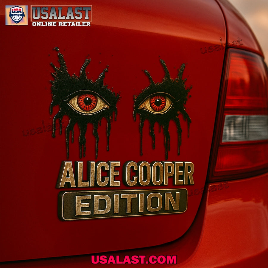Alice Cooper Custom 3D Car Badge Sticker - Adult & Kids T-Shirts, Sweatshirts & Hoodies apparel design preview 1