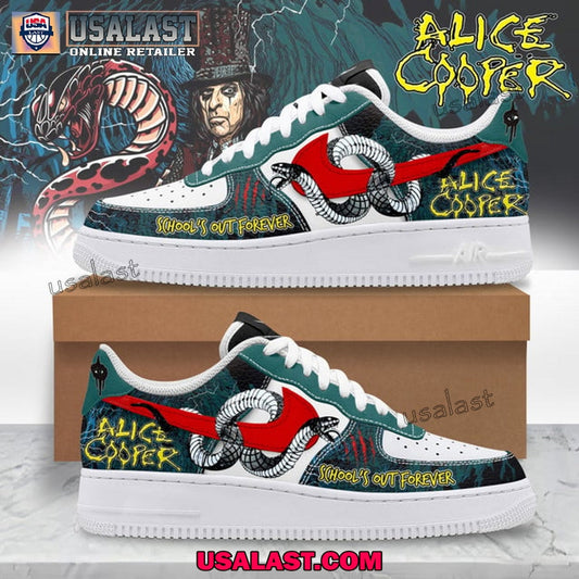 Alice Cooper School's Out Forever Ait Force 1s Shoes - Adult & Kids T-Shirts, Sweatshirts & Hoodies apparel design preview 1