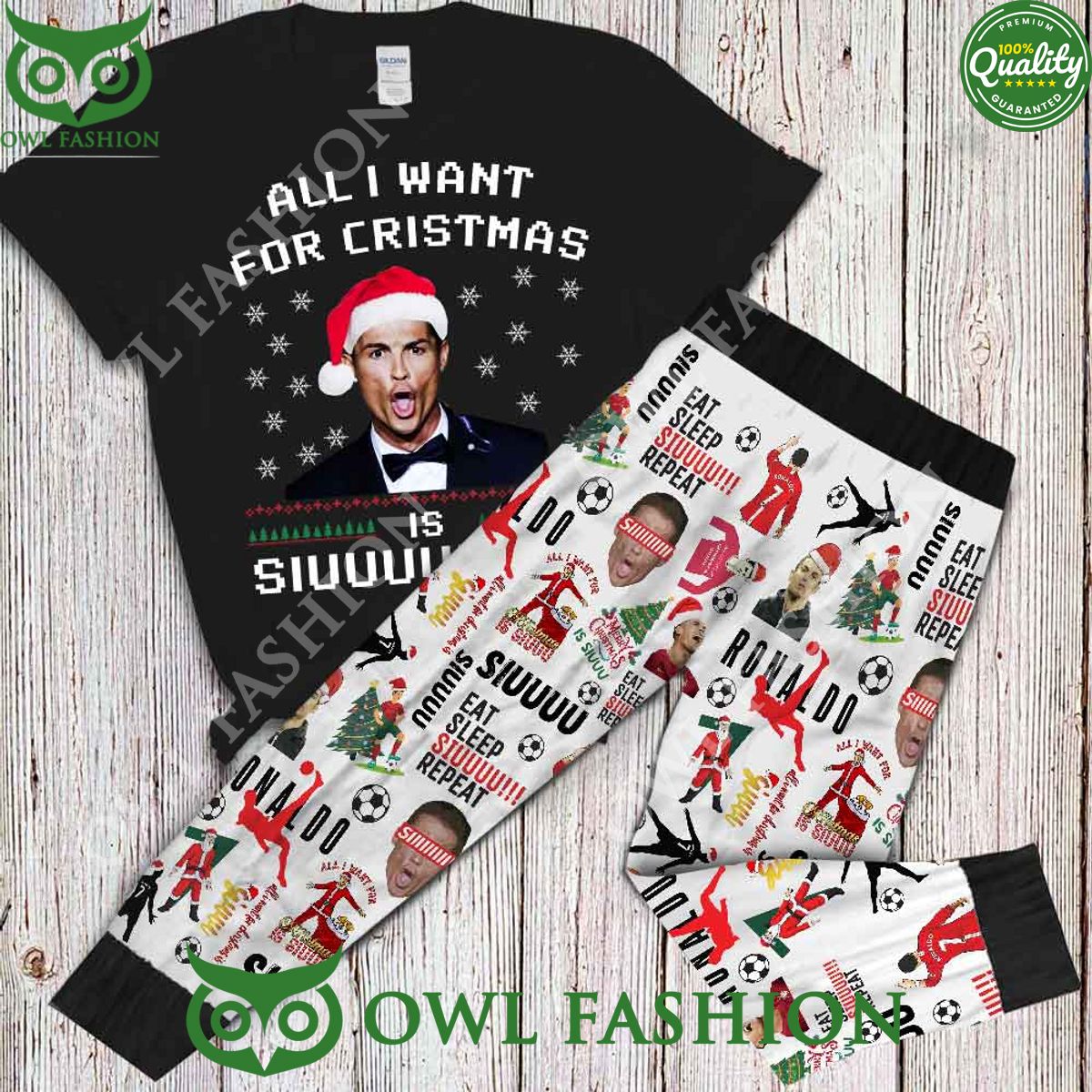 All I Want For Christmas Cristiano Siuuuu CR7 Ronaldo - Adult & Kids T-Shirts, Sweatshirts & Hoodies apparel design preview 1