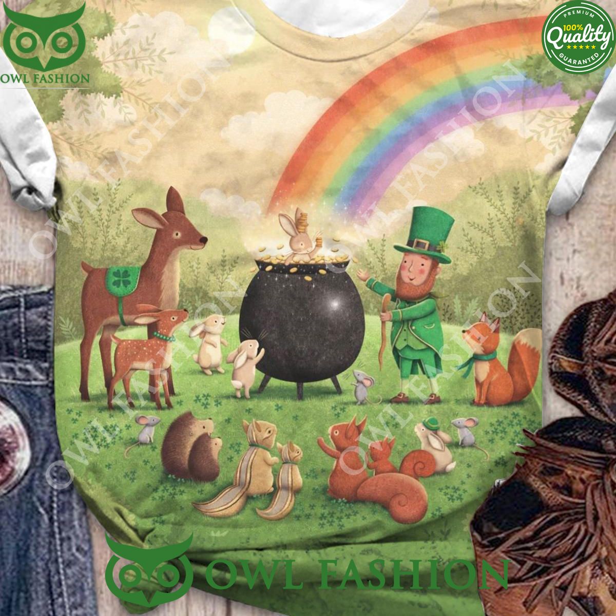 All The Luck Peaceful Rainbow - Adult & Kids T-Shirts, Sweatshirts & Hoodies apparel design preview 1