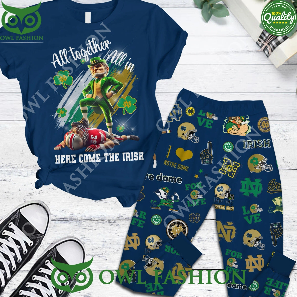 All Together In Here Come The Irish Blue Pajamas - Adult & Kids T-Shirts, Sweatshirts & Hoodies apparel design preview 1