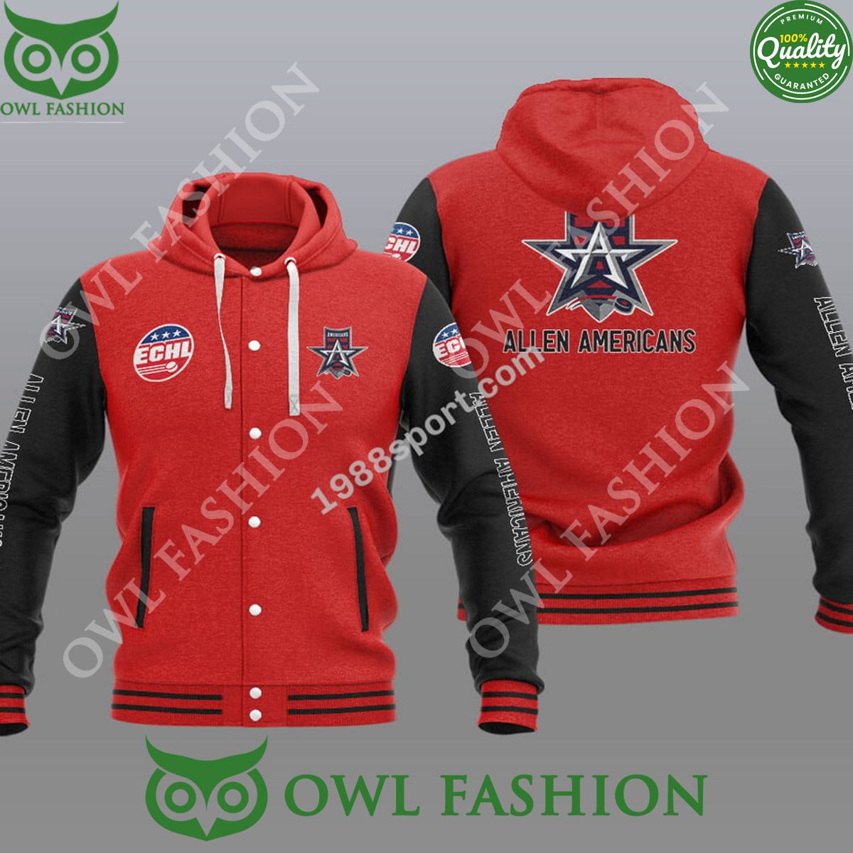 ALLEN AMERICANS Ice hockey team NHL baseball Jacket - Adult & Kids T-Shirts, Sweatshirts & Hoodies apparel design preview 1