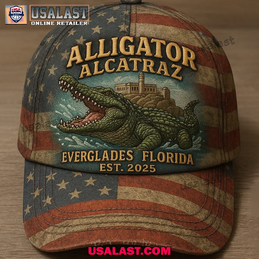 Alligator Alcatraz Everglades Florida Retro Cap - Adult & Kids T-Shirts, Sweatshirts & Hoodies apparel design preview 1
