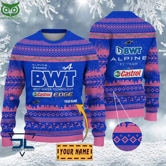 Alpine F1 Team Customized Ugly Sweater - Adult & Kids T-Shirts, Sweatshirts & Hoodies apparel design preview 1