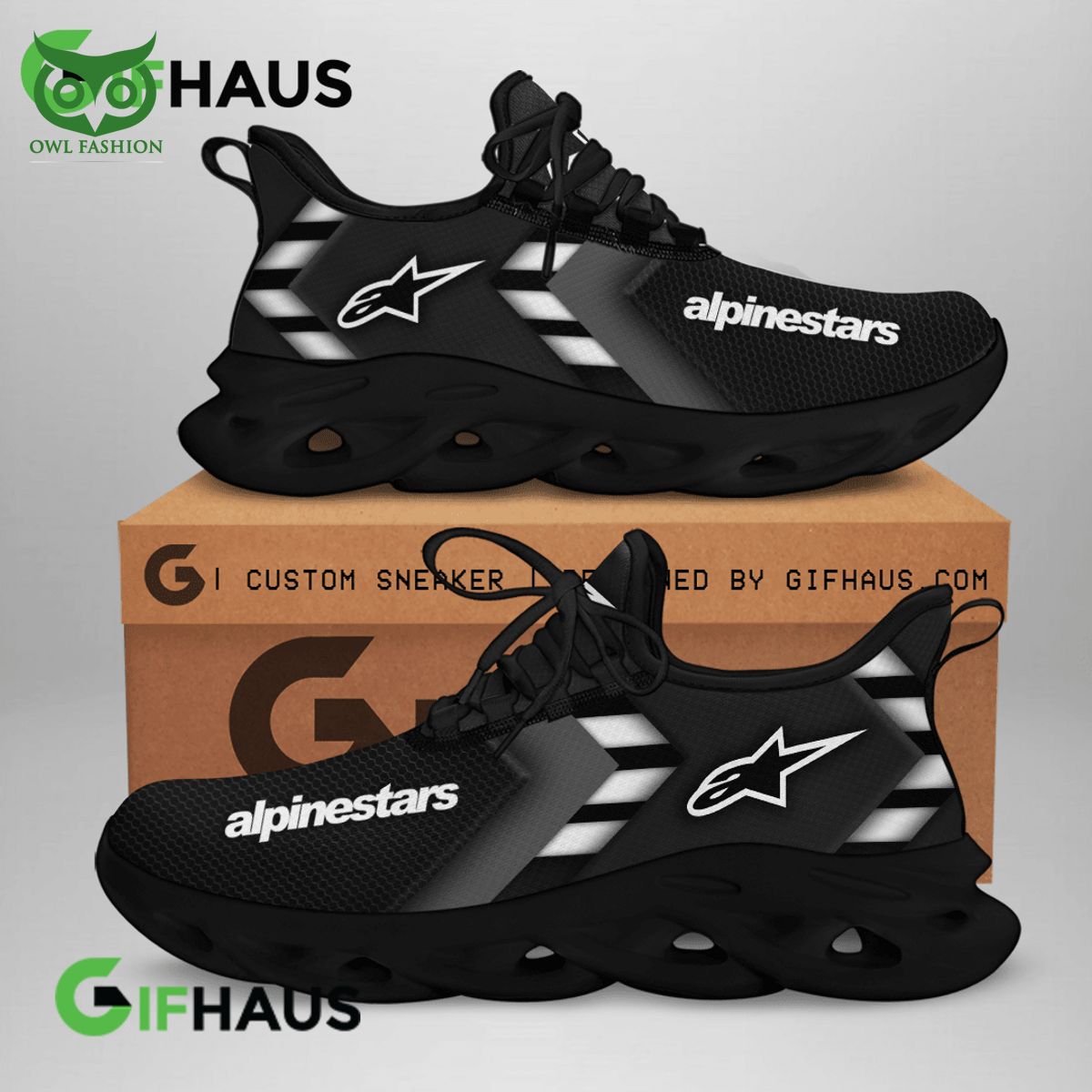 Alpinestars Sport Brand Black White Max Soul Shoes - Adult & Kids T-Shirts, Sweatshirts & Hoodies apparel design preview 1