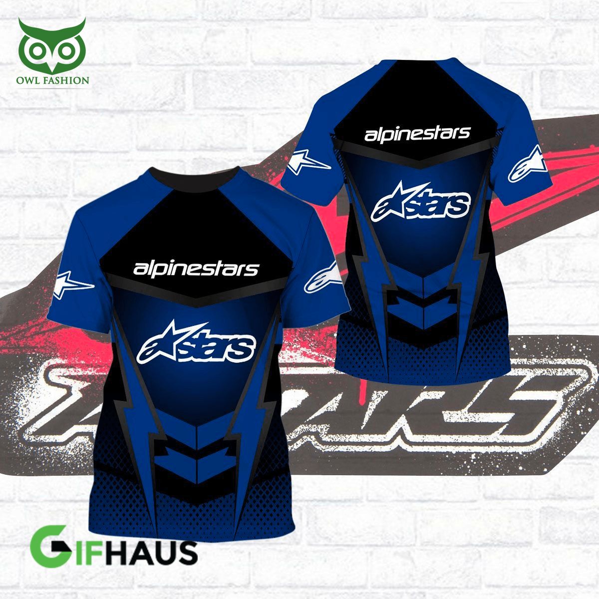 Alpinestars Sport Brand Blue Golf 3D - Adult & Kids T-Shirts, Sweatshirts & Hoodies apparel design preview 1