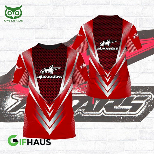 Alpinestars Sport Brand Red Golf 3D - Adult & Kids T-Shirts, Sweatshirts & Hoodies apparel design preview 1
