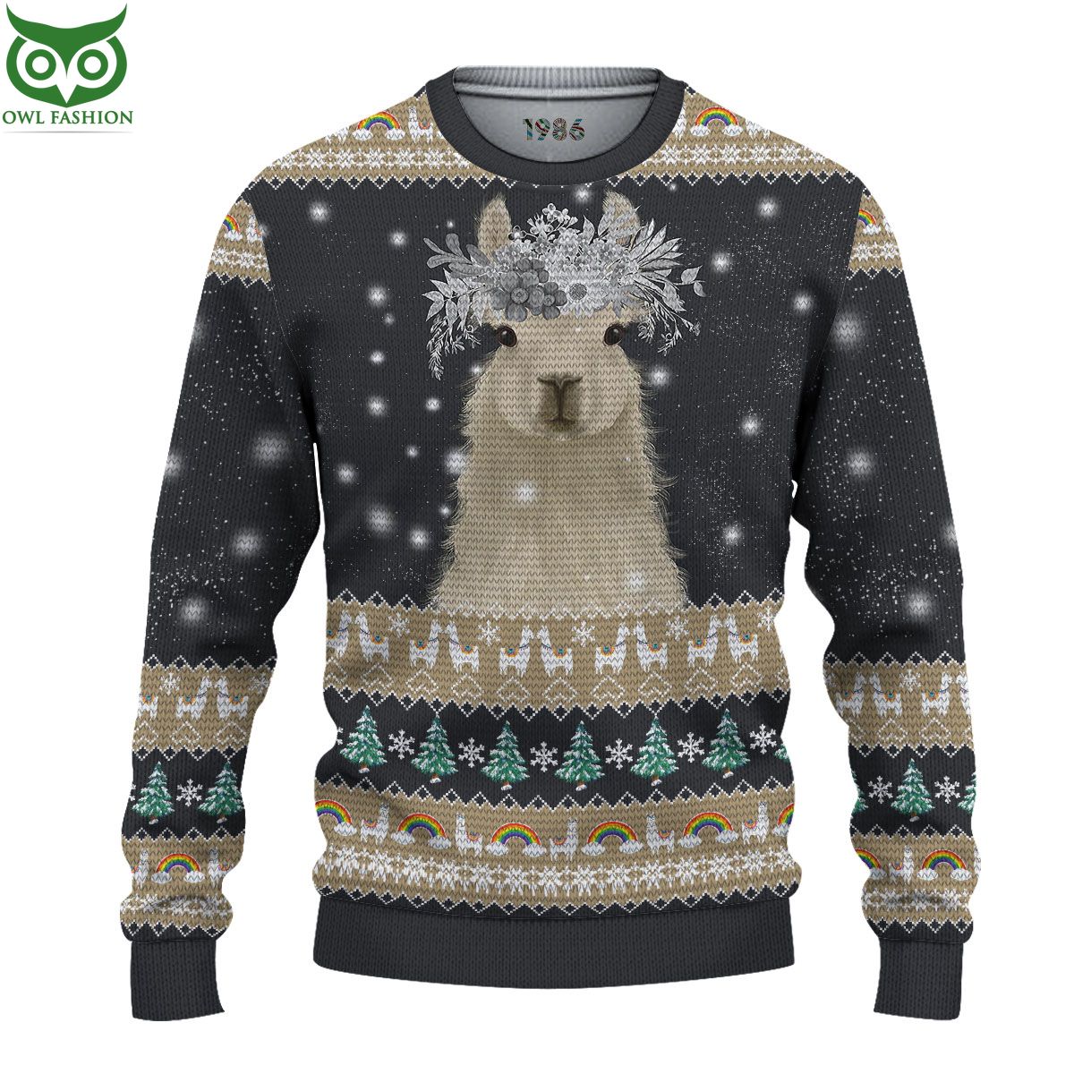 Amazing Llama Christmas Sweater 3D AOP Ugly Jumper - Adult & Kids T-Shirts, Sweatshirts & Hoodies apparel design preview 1