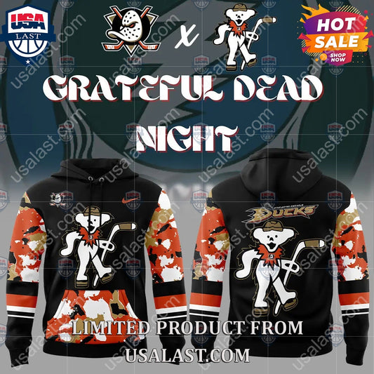 Anaheim Ducks NHL Grateful Dead Night Peanuts - Adult & Kids T-Shirts, Sweatshirts & Hoodies apparel design preview 1