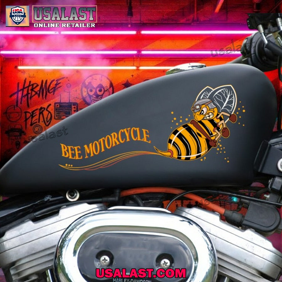 Angry Bee Motorcycle Custom Text Decal - Adult & Kids T-Shirts, Sweatshirts & Hoodies apparel design preview 1