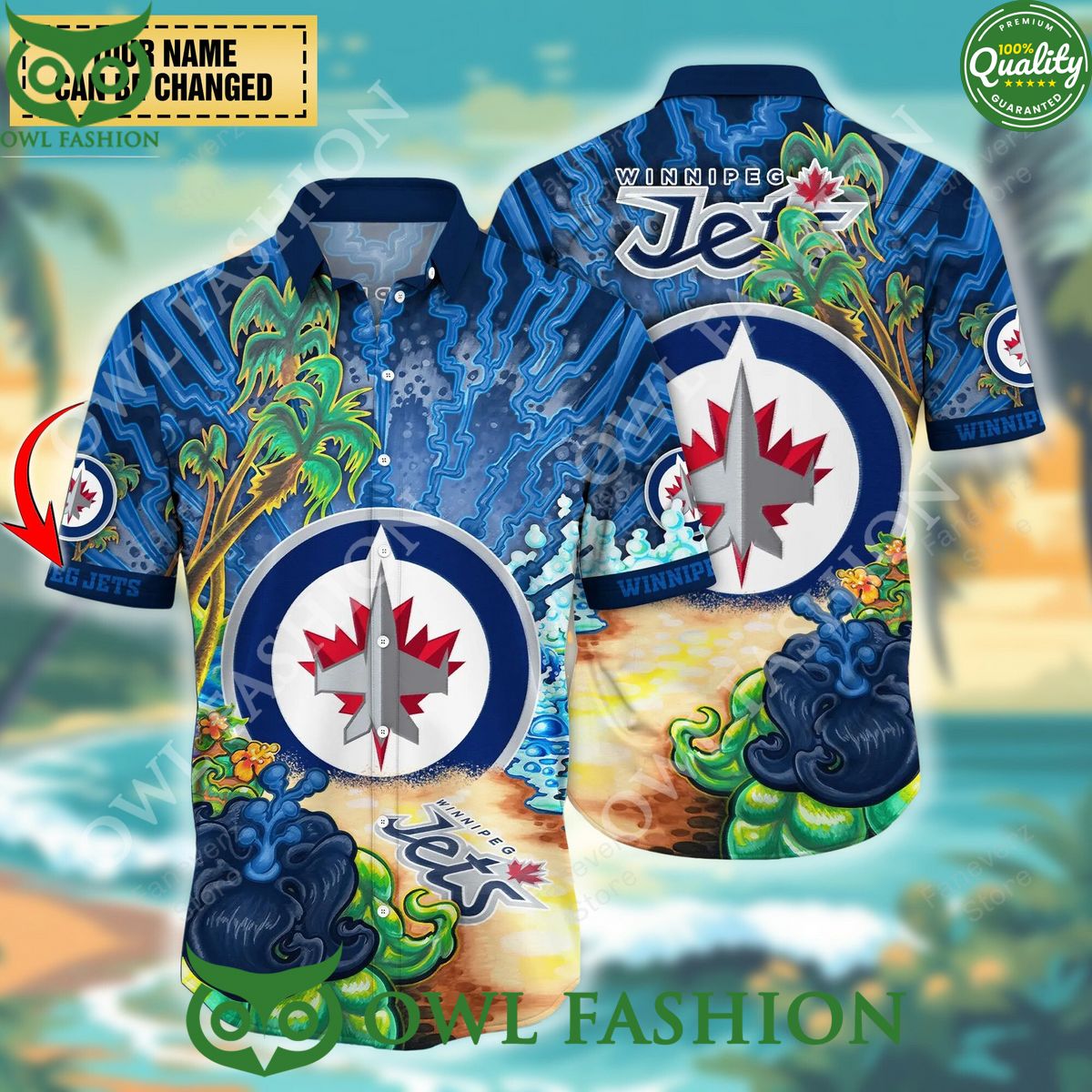 Animated Winnipeg Jets 2024 Lightning Personalized - Adult & Kids T-Shirts, Sweatshirts & Hoodies apparel design preview 1