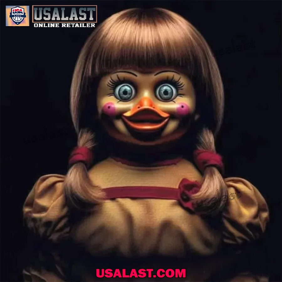 Annabelle Halloween Horror Duck Resin Ornament - Adult & Kids T-Shirts, Sweatshirts & Hoodies apparel design preview 1