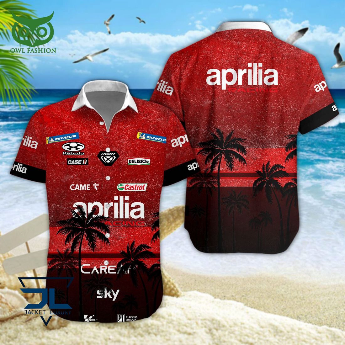 Aprilia Racing Grand Prix Motogp Hawaiian - Adult & Kids T-Shirts, Sweatshirts & Hoodies apparel design preview 1