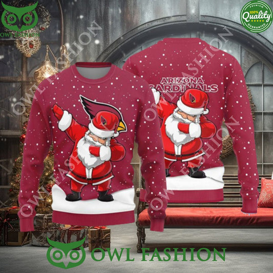 Arizona Cardinals Dab Santa New Style Ugly Sweater - Adult & Kids T-Shirts, Sweatshirts & Hoodies apparel design preview 1