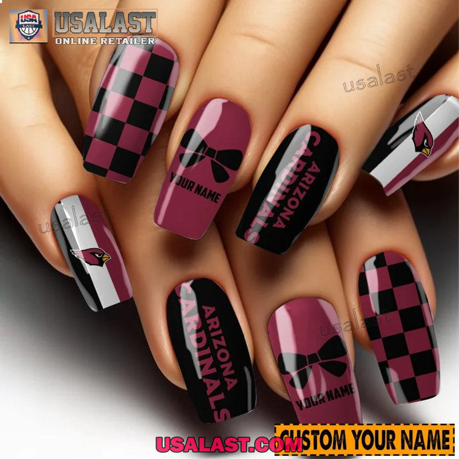 Arizona Cardinals Women Custom Nails Set - Adult & Kids T-Shirts, Sweatshirts & Hoodies apparel design preview 1