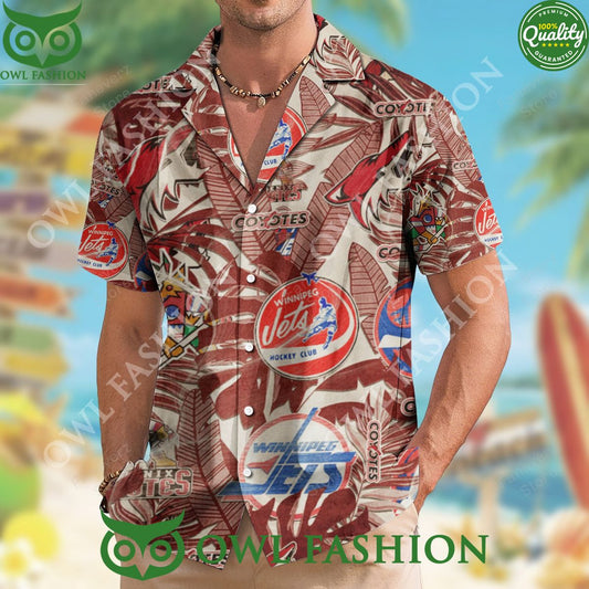 Arizona Coyotes Logo Revolution NHL 2024 Hawaiian - Adult & Kids T-Shirts, Sweatshirts & Hoodies apparel design preview 1