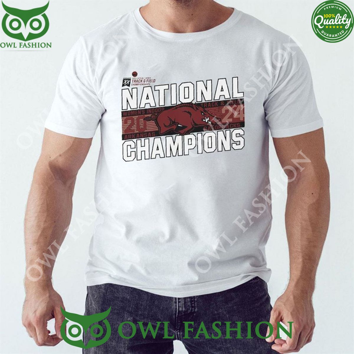 Arkansas Razorbacks 2024 Ncaa Women's Indoor Track - Adult & Kids T-Shirts, Sweatshirts & Hoodies apparel design preview 1