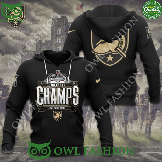 Army Black Knights Football Champs West point 2024 3d - Adult & Kids T-Shirts, Sweatshirts & Hoodies apparel design preview 1