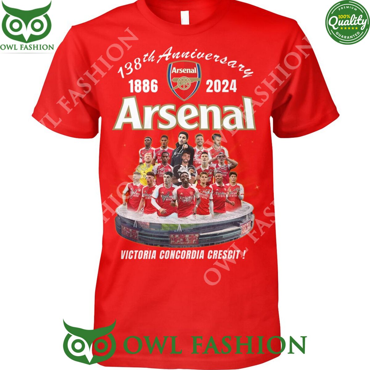 Arsenal 1886 2024 138th anniversary victoria - Adult & Kids T-Shirts, Sweatshirts & Hoodies apparel design preview 1