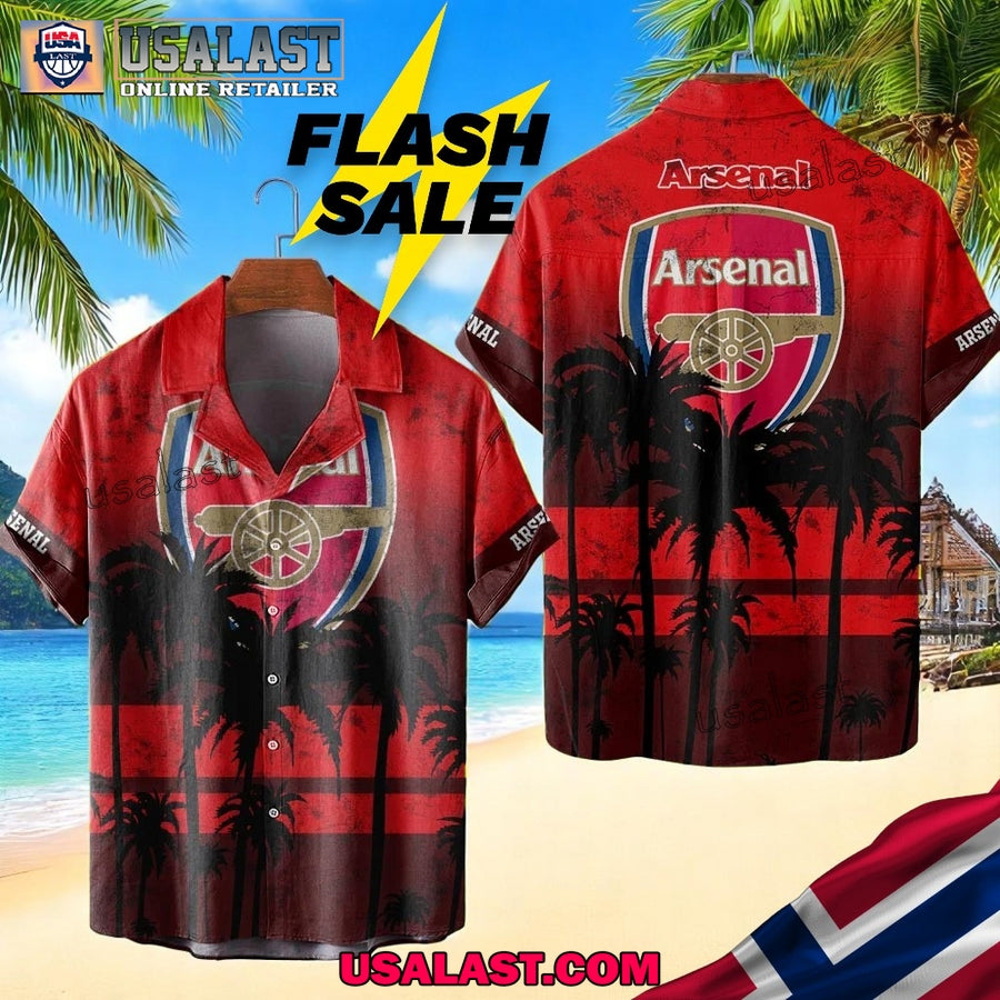 Arsenal Coconut Tree Style Hawaiian - Adult & Kids T-Shirts, Sweatshirts & Hoodies apparel design preview 1