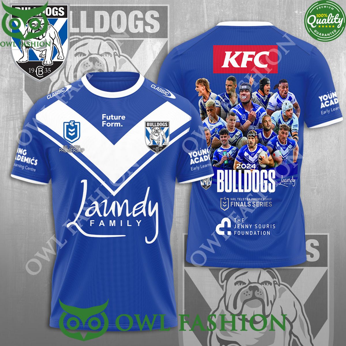 Canterbury Bankstown Bulldogs Laundry Family 3D - Adult & Kids T-Shirts, Sweatshirts & Hoodies apparel design preview 1