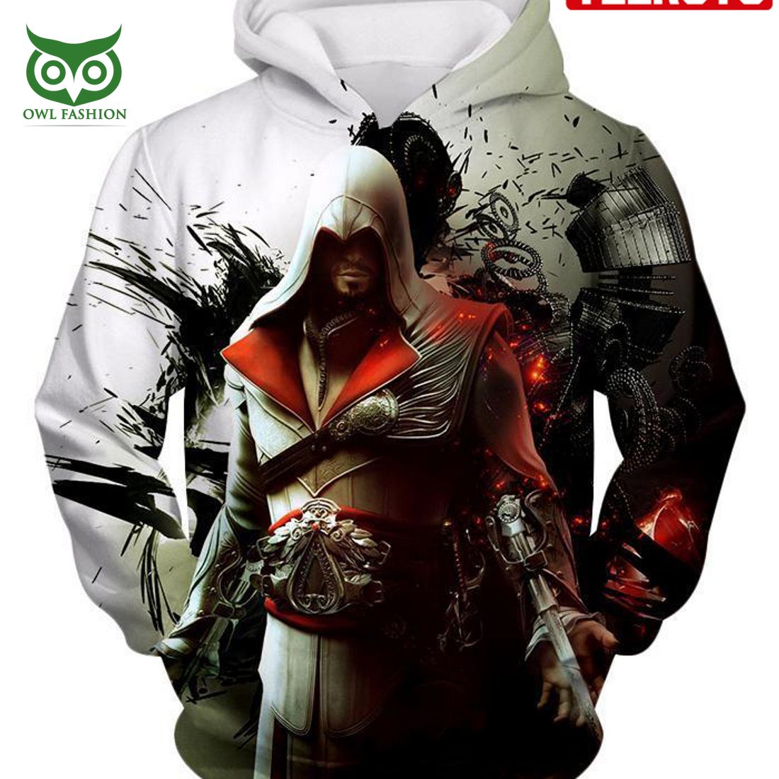 Assassin Ezio Firenze Super Cool Graphic Promo Hd 3d - Adult & Kids T-Shirts, Sweatshirts & Hoodies apparel design preview 1