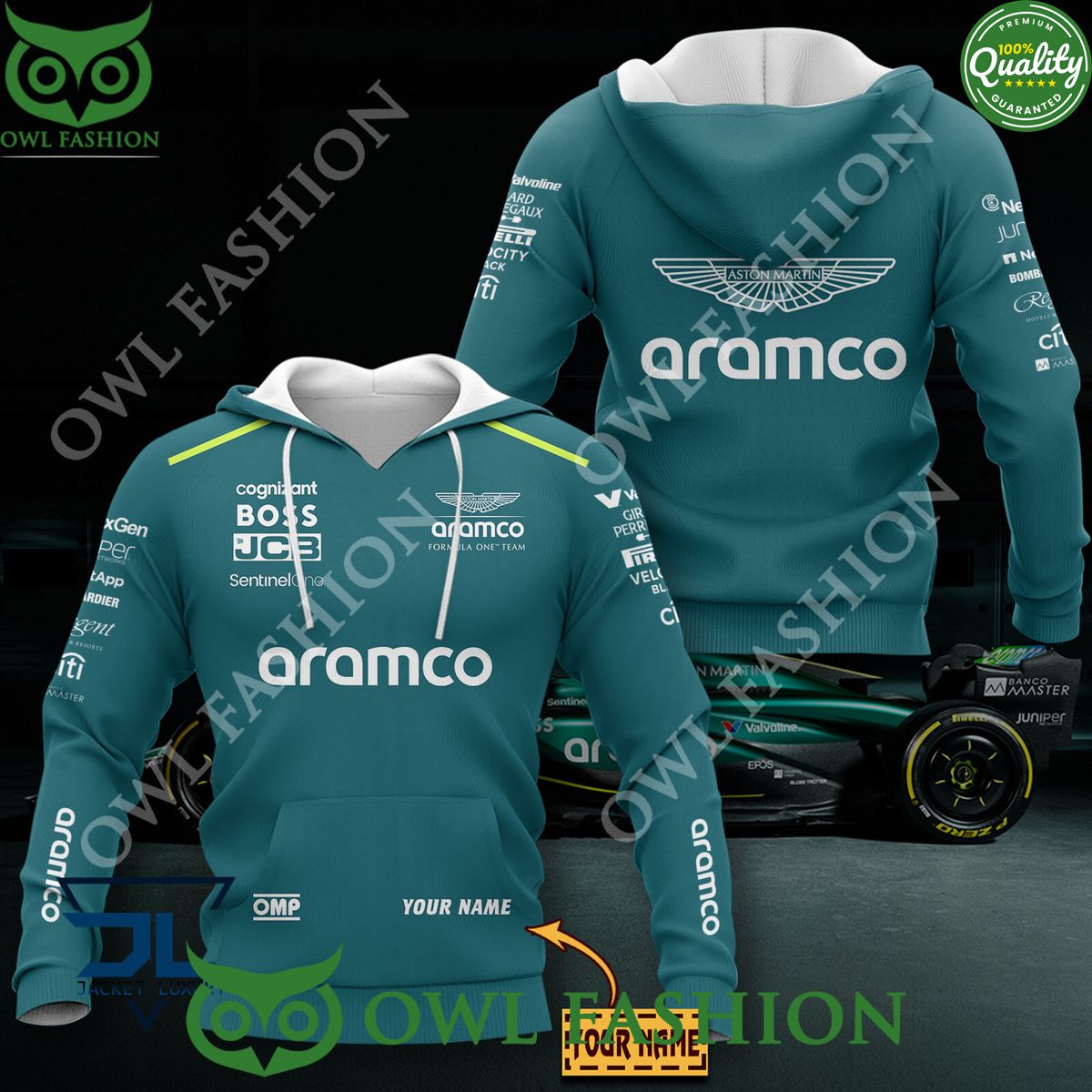 Aston Martin Cognizant British F1 Team 2024 Custom - Adult & Kids T-Shirts, Sweatshirts & Hoodies apparel design preview 1
