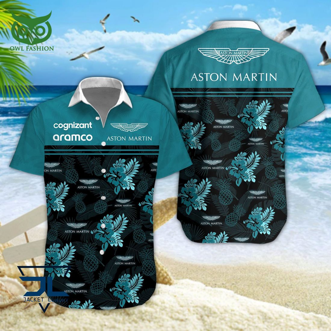 Aston Martin Cognizant F1 Team Hot Hawaiian - Adult & Kids T-Shirts, Sweatshirts & Hoodies apparel design preview 1