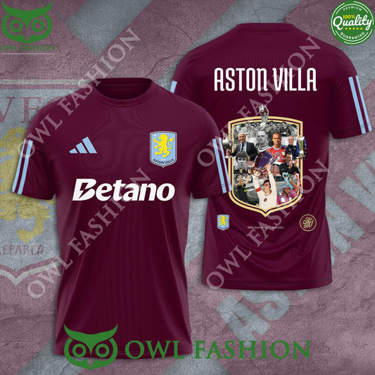 Aston Villa 150th Anniversary 1974 2024 3D - Adult & Kids T-Shirts, Sweatshirts & Hoodies apparel design preview 1