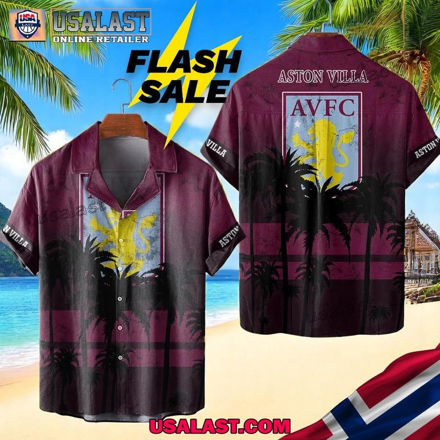 Aston Villa Coconut Tree Style Hawaiian - Adult & Kids T-Shirts, Sweatshirts & Hoodies apparel design preview 1