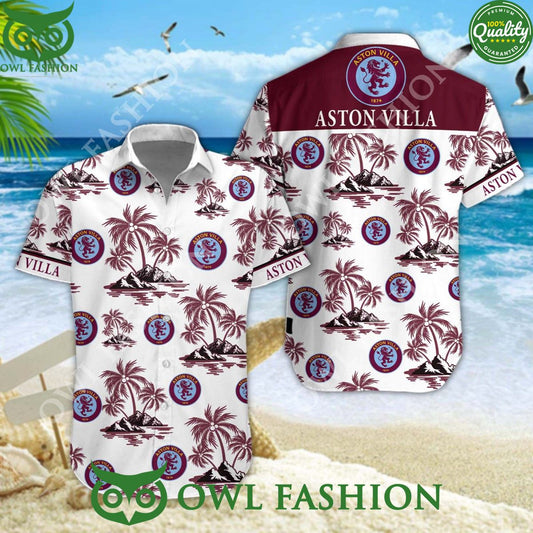 Aston Villa F.C EPL Unai Emery Coconut Hawaiian - Adult & Kids T-Shirts, Sweatshirts & Hoodies apparel design preview 1