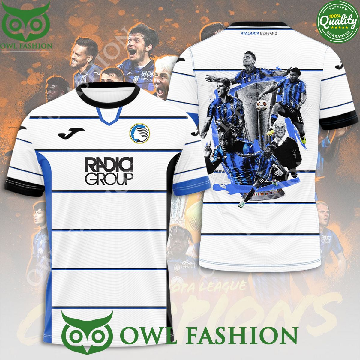 Atalanta BC UEFA Europa League Champion Radia Group - Adult & Kids T-Shirts, Sweatshirts & Hoodies apparel design preview 1