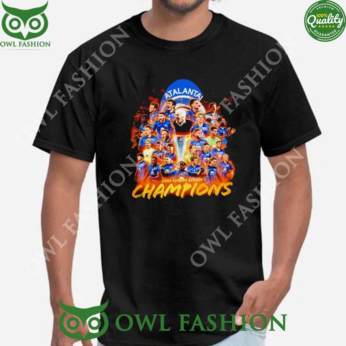 Atalanta Football Club Uefa Europa League Champions - Adult & Kids T-Shirts, Sweatshirts & Hoodies apparel design preview 1