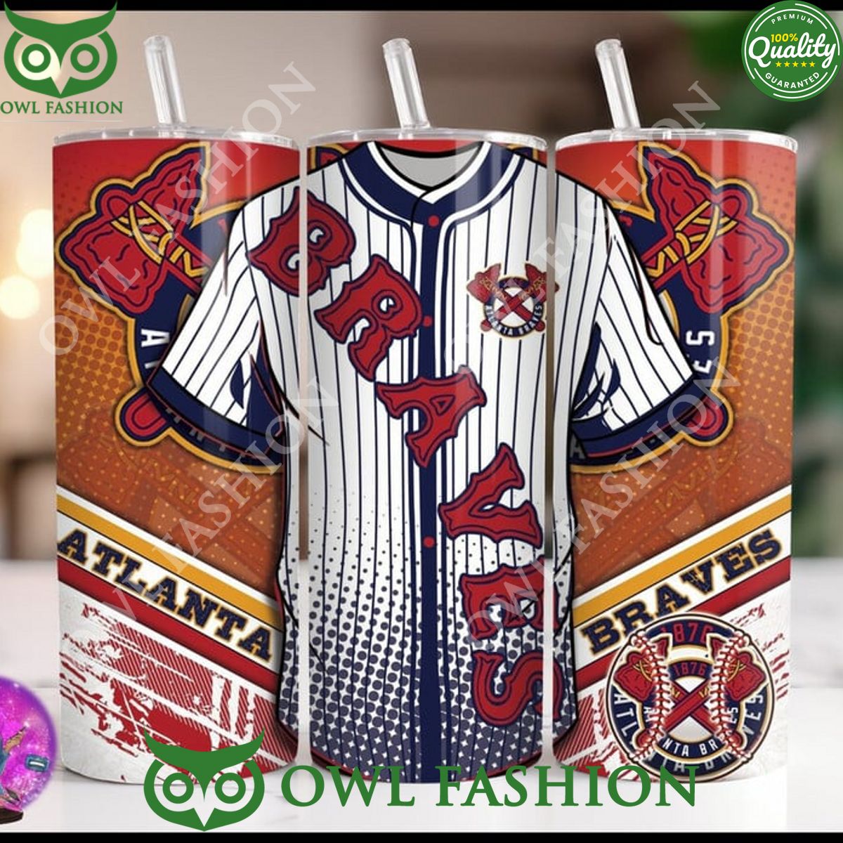 Atlanta Braves MLB Limited Skinny Tumbler - Adult & Kids T-Shirts, Sweatshirts & Hoodies apparel design preview 1