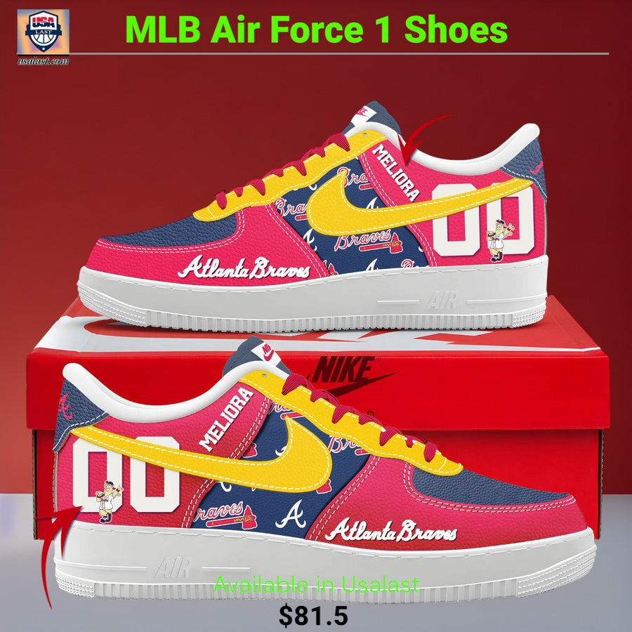 Atlanta Braves Personalized Air Force 1 Shoes - Adult & Kids T-Shirts, Sweatshirts & Hoodies apparel design preview 1