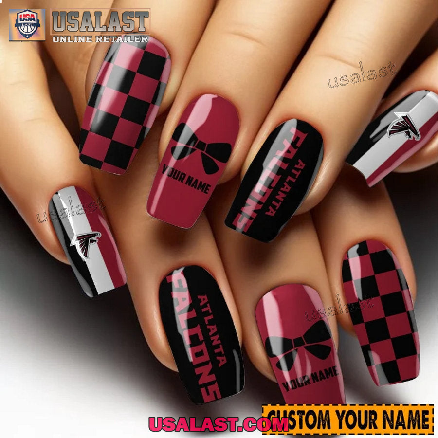 Atlanta Falcons Women Custom Nails Set - Adult & Kids T-Shirts, Sweatshirts & Hoodies apparel design preview 1
