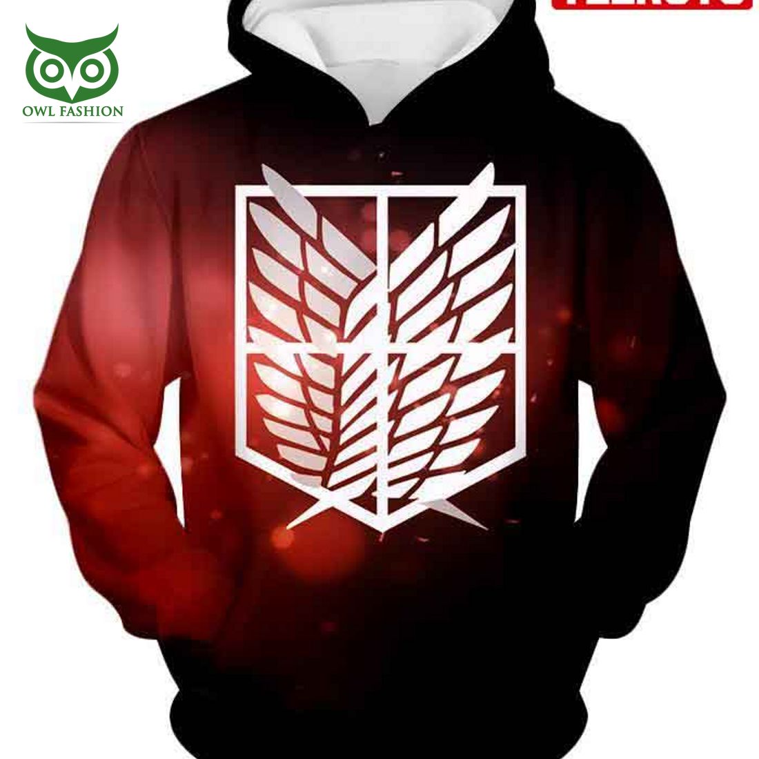 Attack On Titan Cool Survey Corps Emblem Hd 3d Aop - Adult & Kids T-Shirts, Sweatshirts & Hoodies apparel design preview 1