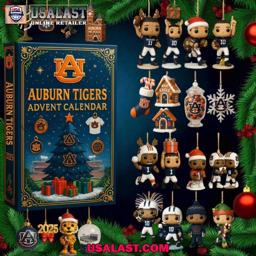 Auburn Tigers NCAA Advent Calendar 2025 - Adult & Kids T-Shirts, Sweatshirts & Hoodies apparel design preview 1