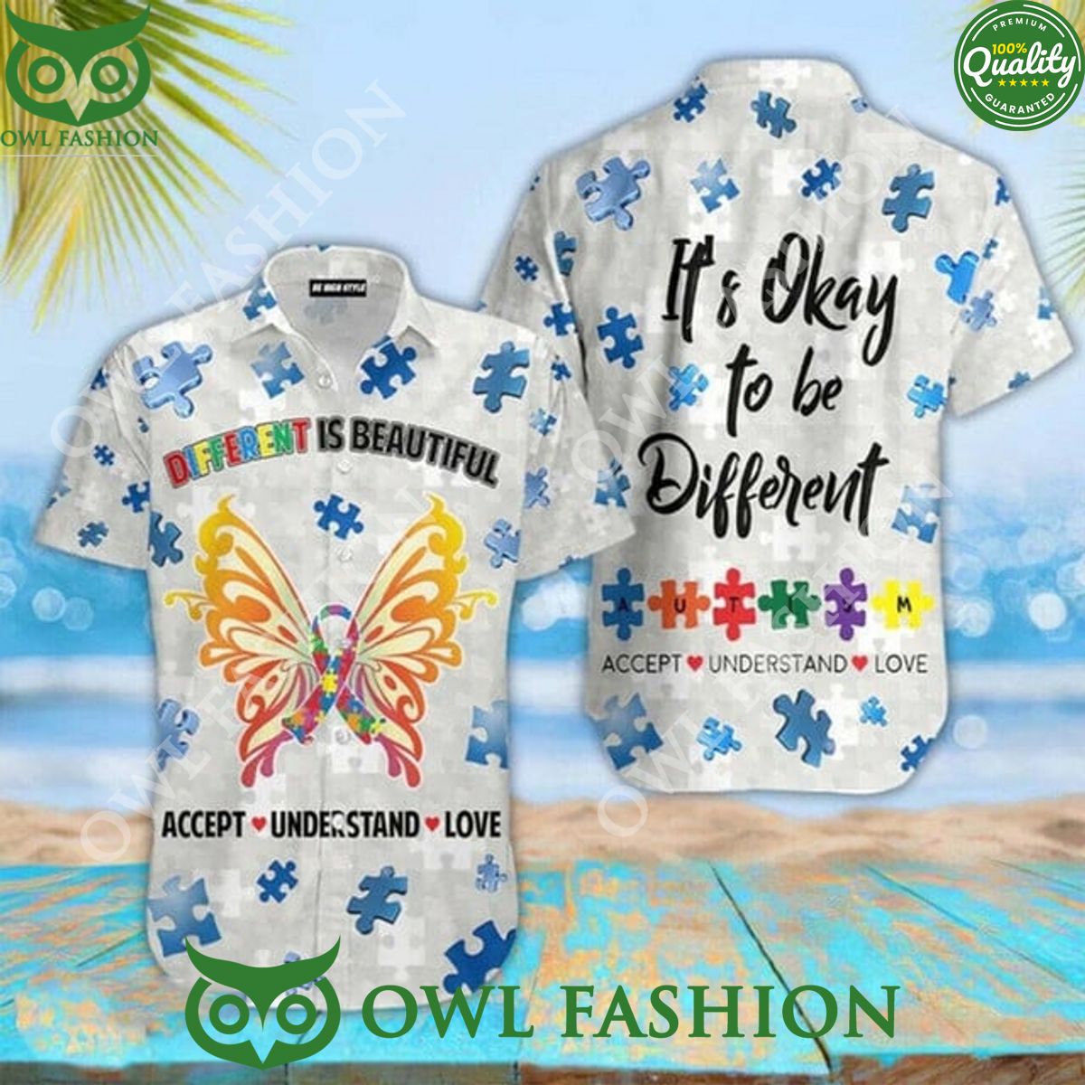 Autism Awareness Magic Butterfly Its okey to be - Adult & Kids T-Shirts, Sweatshirts & Hoodies apparel design preview 1