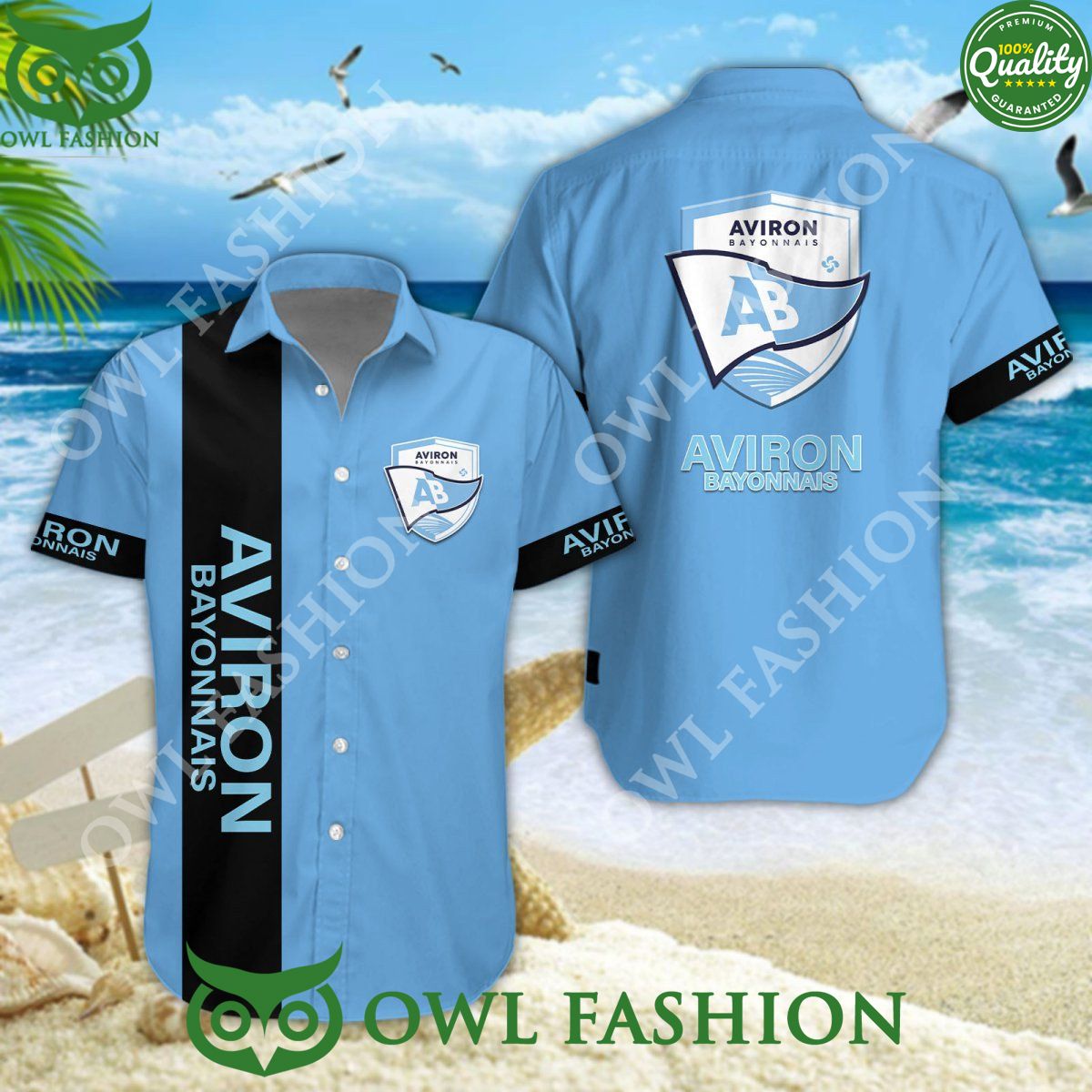Aviron Bayonnais Top 14 Rugby France Union Team - Adult & Kids T-Shirts, Sweatshirts & Hoodies apparel design preview 1
