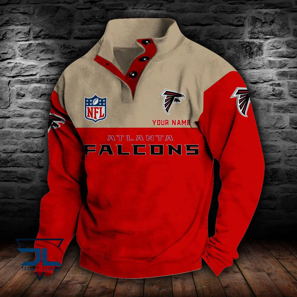 Atlanta Falcons Double Breasted Stand Collar - Adult & Kids T-Shirts, Sweatshirts & Hoodies apparel design preview 1