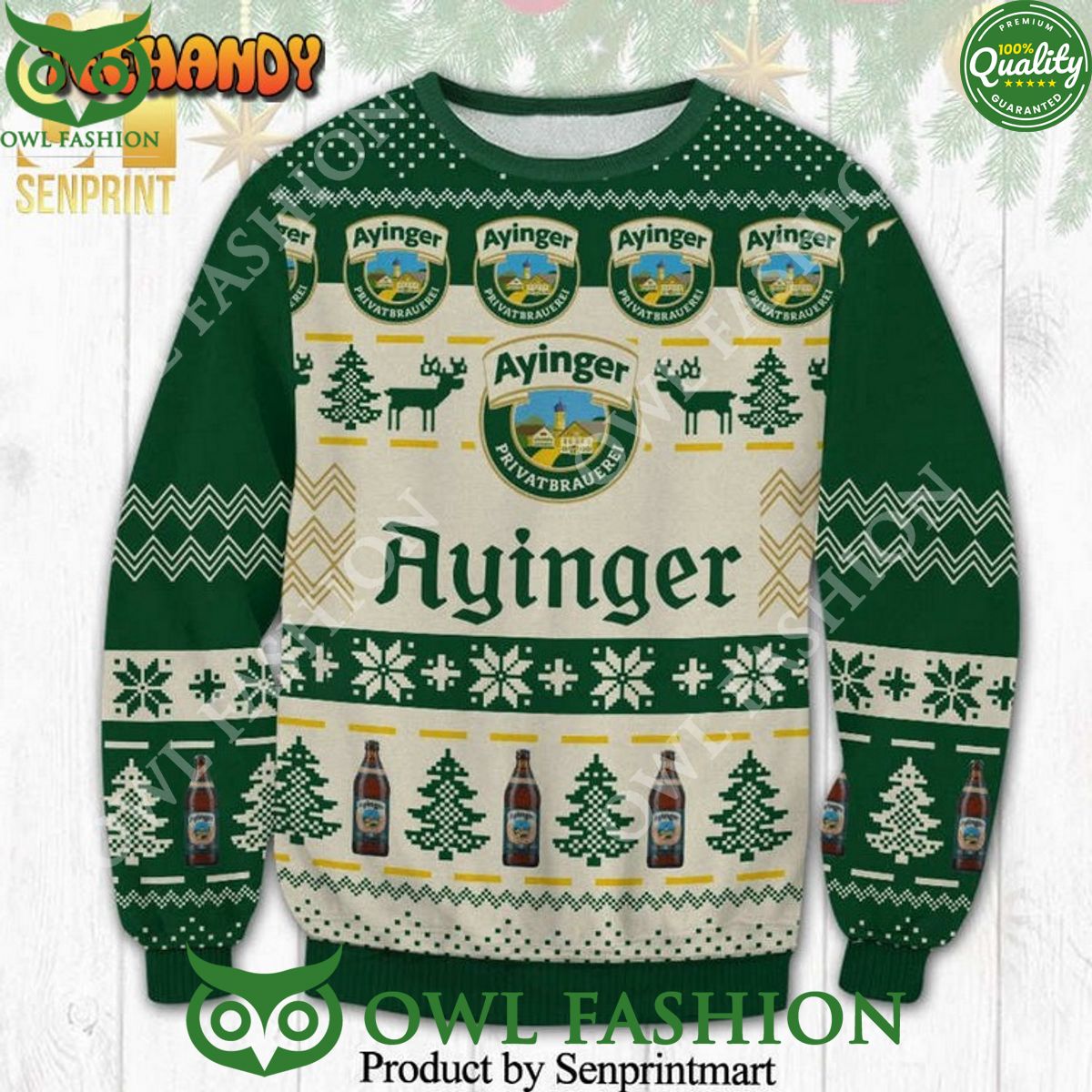Ayinger Beer Brewery Privatbrauerei Knitted Ugly - Adult & Kids T-Shirts, Sweatshirts & Hoodies apparel design preview 1