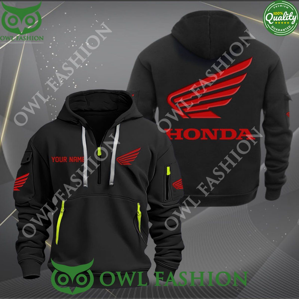 Honda Motorcycle Powersports Personalized 2D quarter - Adult & Kids T-Shirts, Sweatshirts & Hoodies apparel design preview 1