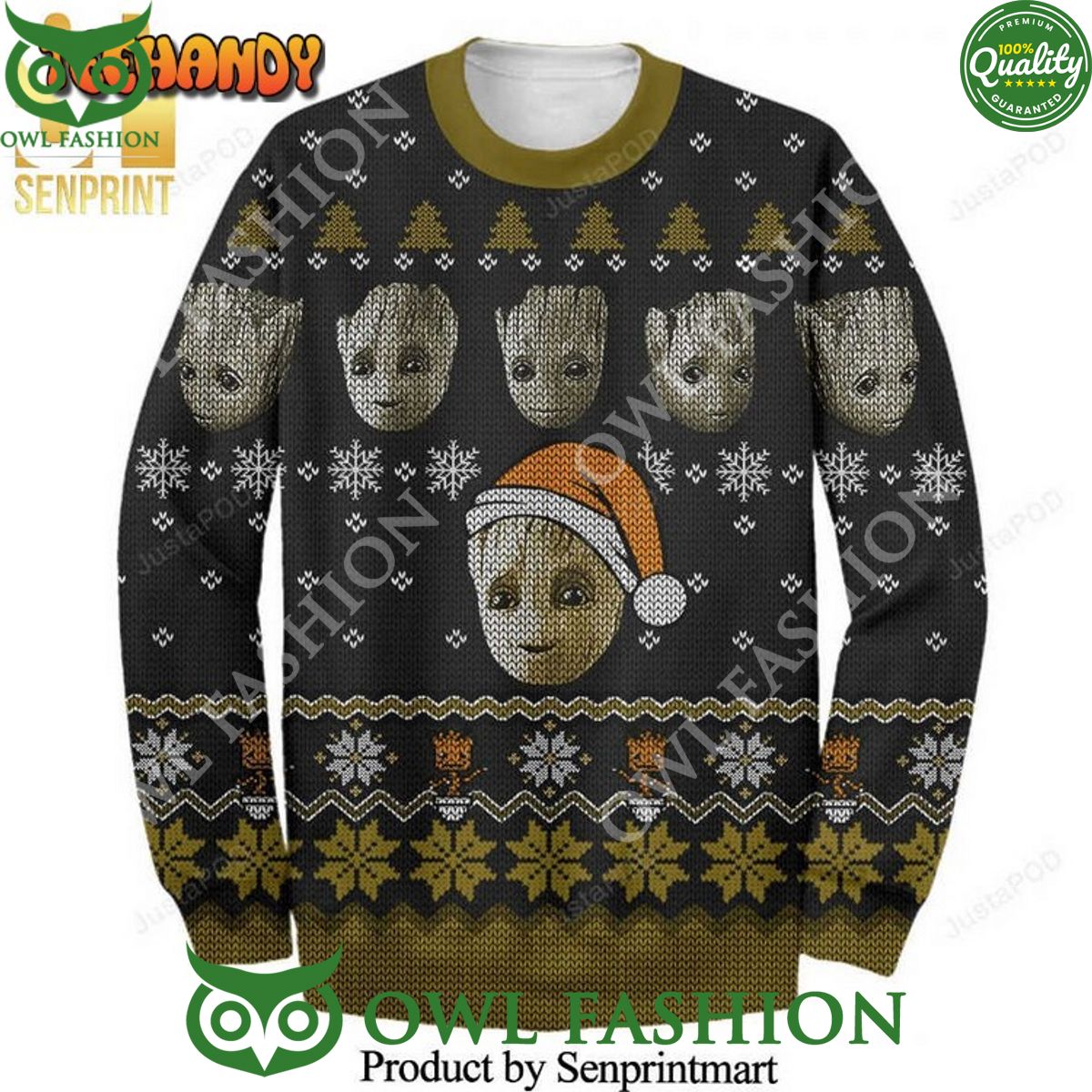 Baby Groot Guardians Of The Galaxy Knitted Ugly - Adult & Kids T-Shirts, Sweatshirts & Hoodies apparel design preview 1