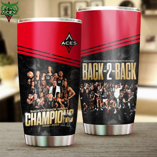 Back 2 Las Vegas Aces 2023 WNBA Champions tumbler cup - Adult & Kids T-Shirts, Sweatshirts & Hoodies apparel design preview 1