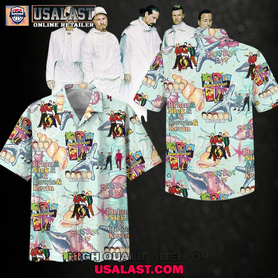 Backstreet Boys Band Short Sleeve Hawaiian - Adult & Kids T-Shirts, Sweatshirts & Hoodies apparel design preview 1