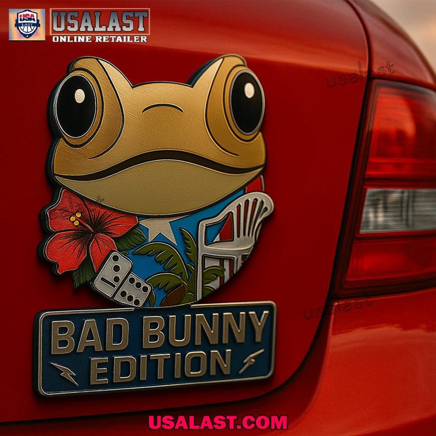 Bad Bunny Custom 3D Car Badge Sticker - Adult & Kids T-Shirts, Sweatshirts & Hoodies apparel design preview 1