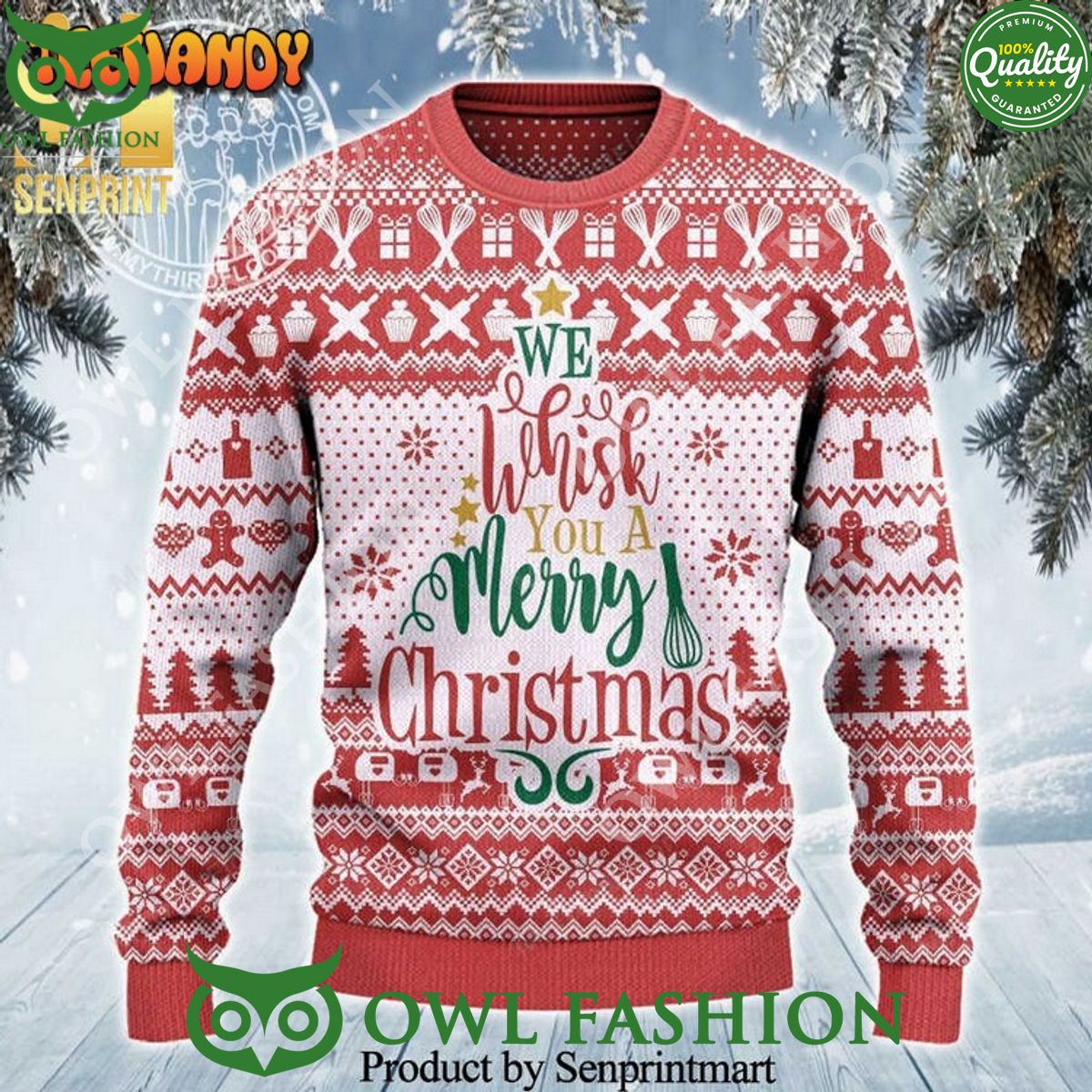 Baking Lovers Gift We Whisk You A Merry Christmas - Adult & Kids T-Shirts, Sweatshirts & Hoodies apparel design preview 1