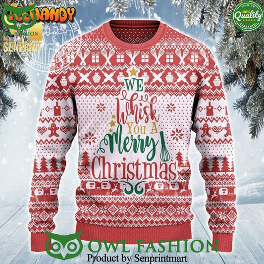 Baking Lovers Gift We Whisk You A Merry Christmas - Adult & Kids T-Shirts, Sweatshirts & Hoodies apparel design preview 1